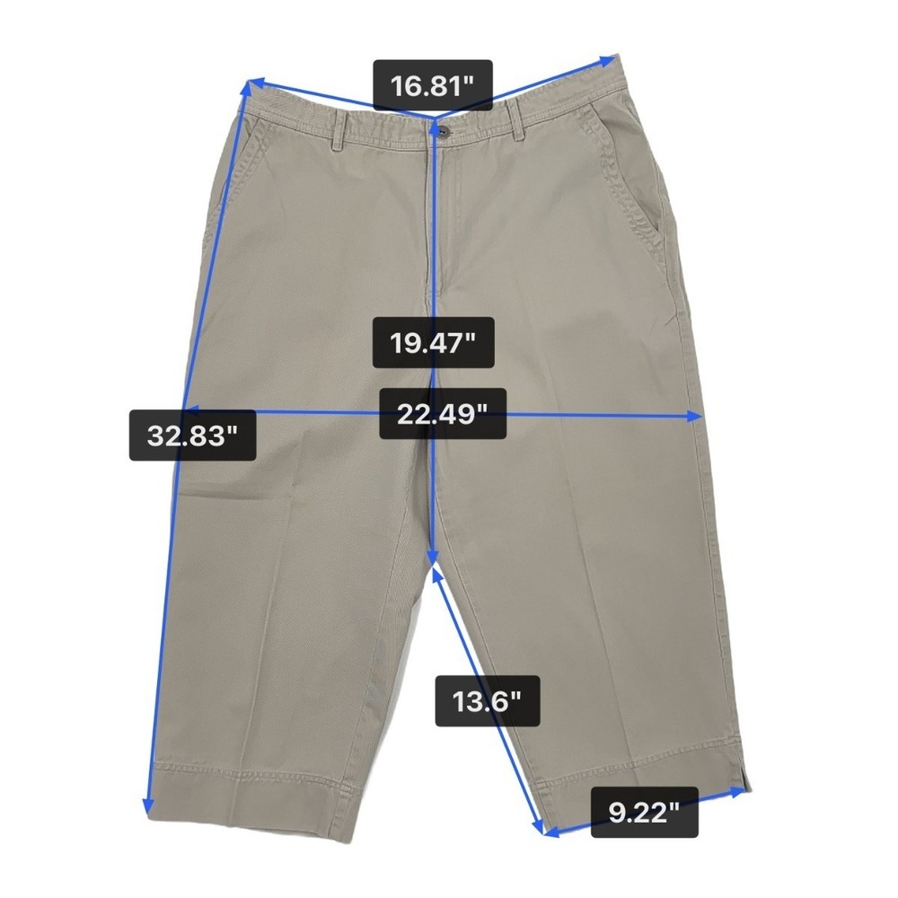 Liz Claiborne LizWear Women's Beige Capri Pants Size 16 Cropped Khaki Casual - Picture 11 of 12